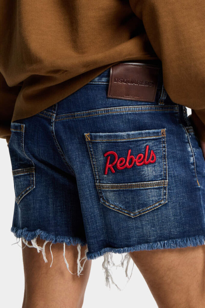 Dsquared2 Rebels donkere wassing afgeknipte korte broeken Dsquared2 Rebels donkere wassing afgeknipte korte broeken