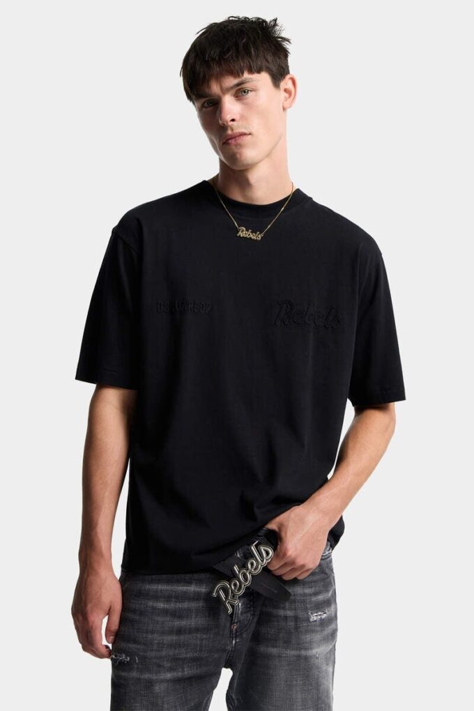 Dsquared2 Rebels T-shirt met losse pasvorm Dsquared2 Rebels T-shirt met losse pasvorm