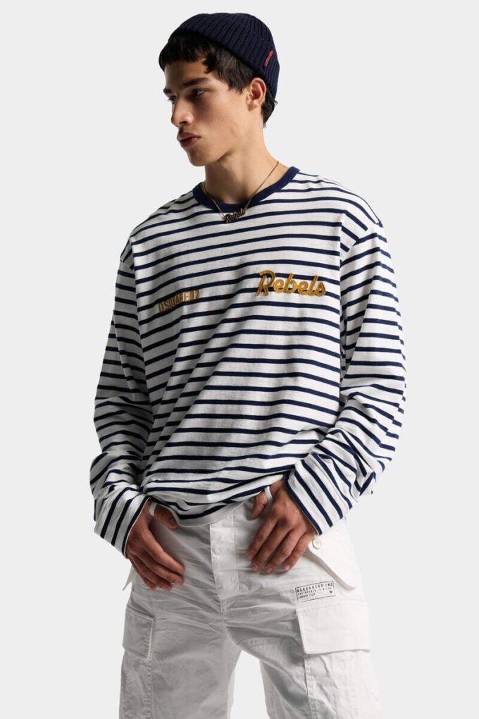 Dsquared2 Rebels T-shirt met losse pasvorm Dsquared2 Rebels T-shirt met losse pasvorm