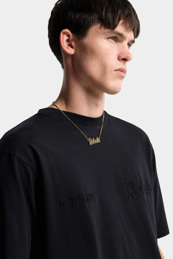 Dsquared2 Rebels T-shirt met losse pasvorm Dsquared2 Rebels T-shirt met losse pasvorm