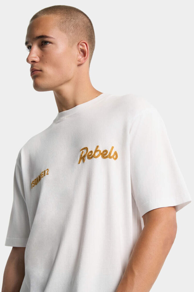 Dsquared2 Rebels T-shirt met losse pasvorm Dsquared2 Rebels T-shirt met losse pasvorm