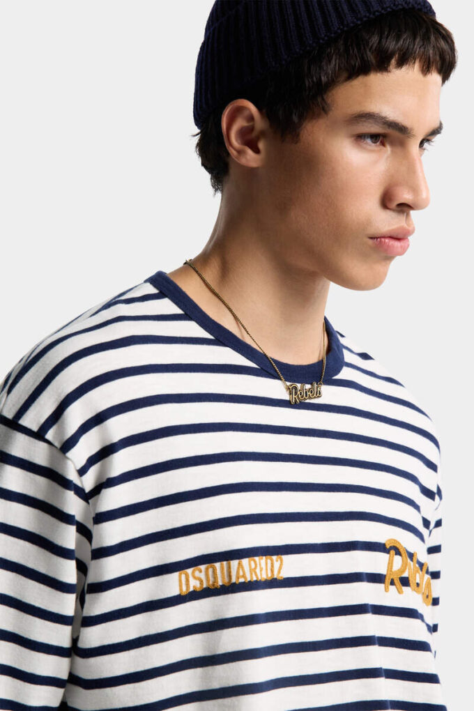 Dsquared2 Rebels T-shirt met losse pasvorm Dsquared2 Rebels T-shirt met losse pasvorm