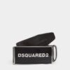 Dsquared2 riem met logo-plaatje in dezelfde kleur
