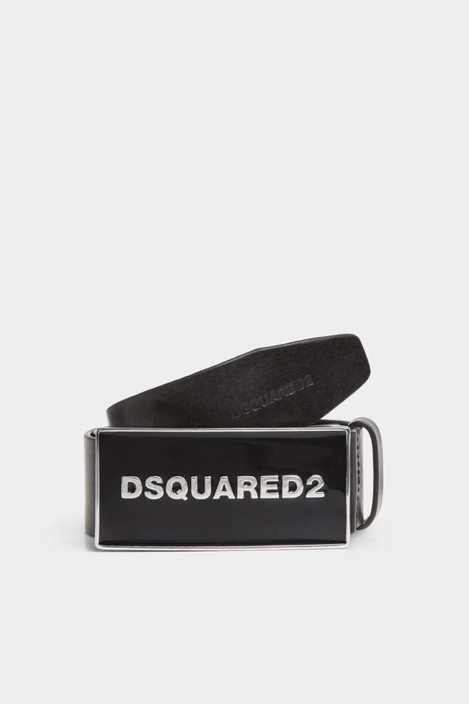 Dsquared2 riem met logo-plaatje in dezelfde kleur