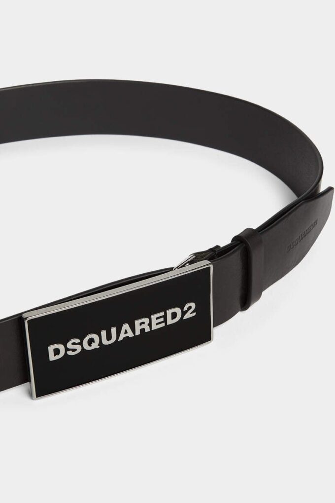 Dsquared2 riem met logo-plaatje in dezelfde kleur