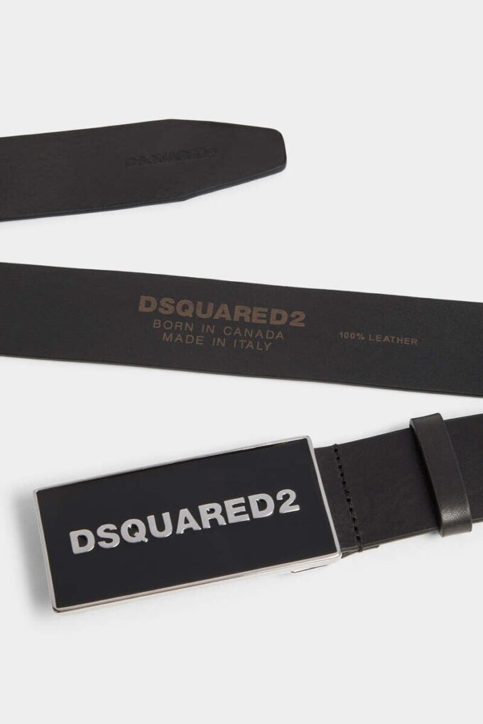 Dsquared2 riem met logo-plaatje in dezelfde kleur