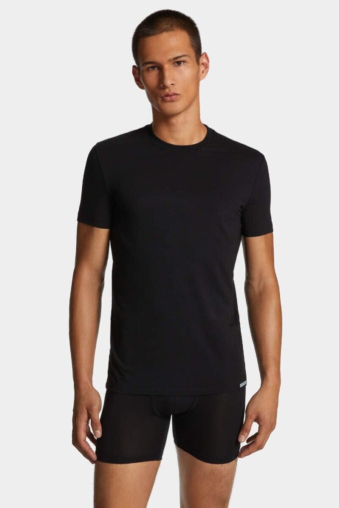 Dsquared2 T-shirt met geborduurd logo Dsquared2 T-shirt met geborduurd logo