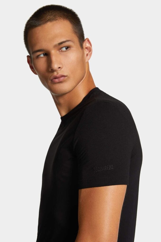 Dsquared2 T-shirt met geborduurd logo Dsquared2 T-shirt met geborduurd logo