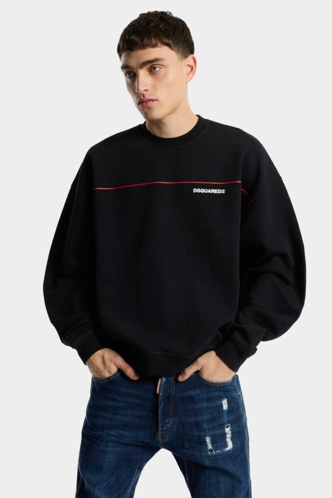 Dsquared2 Tape Relax Fit T-shirt met ronde hals