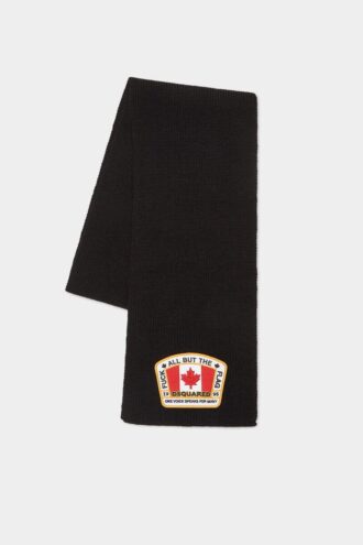 Gebreide sjaal met Canadese vlag