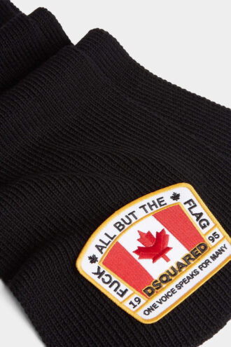 Gebreide sjaal met Canadese vlag