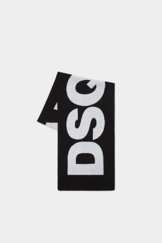 Gebreide sjaal met Dsquared2-logo