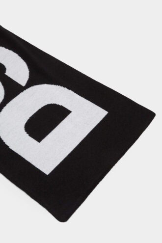 Gebreide sjaal met Dsquared2-logo