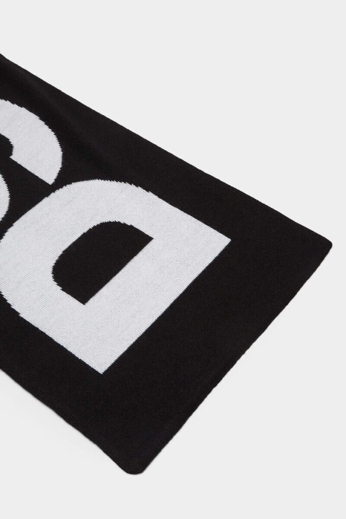 Gebreide sjaal met Dsquared2-logo Gebreide sjaal met Dsquared2-logo