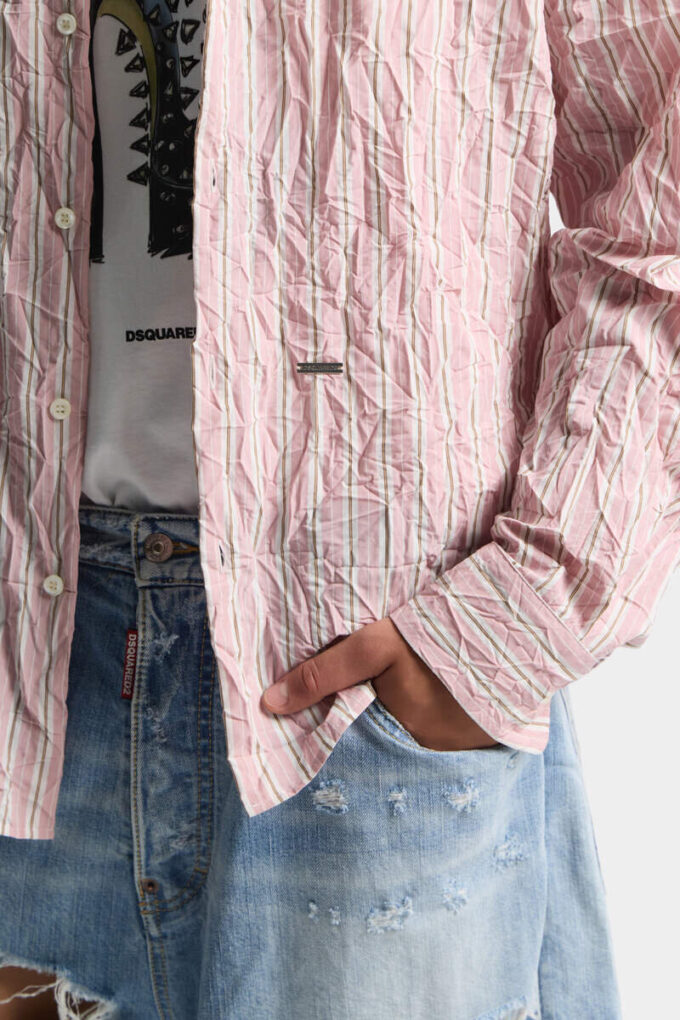 Gekreukt oversized overhemd Gekreukt oversized overhemd