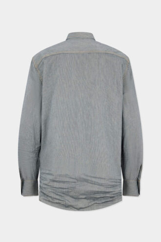 Gestreepte denim Canadees vintage overhemd Gestreepte denim Canadees vintage overhemd