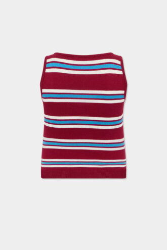 Gestreepte gebreide tanktop