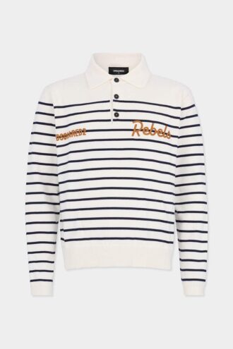 Gestreepte polo met lange mouwen Gestreepte polo met lange mouwen