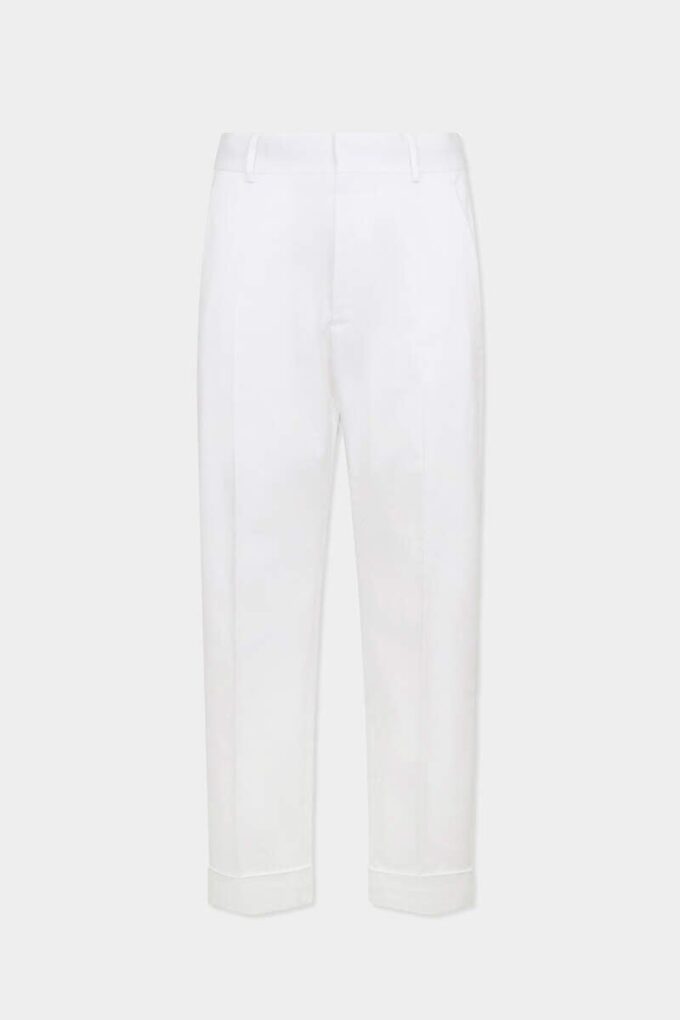 Getailleerde katoenen rechte broek Getailleerde katoenen rechte broek