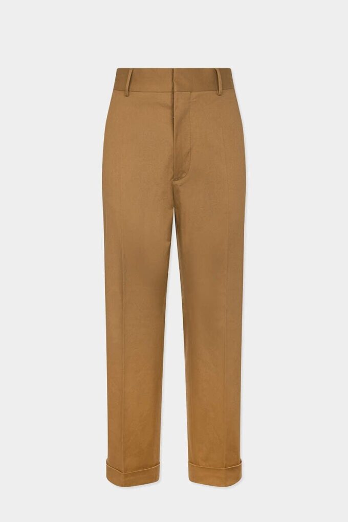 Getailleerde katoenen rechte broek Getailleerde katoenen rechte broek
