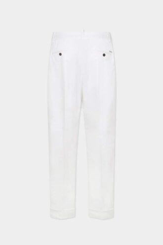 Getailleerde katoenen rechte broek