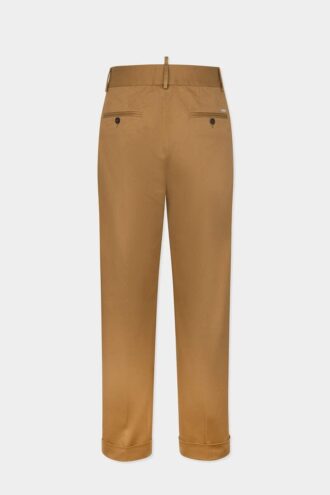 Getailleerde katoenen rechte broek