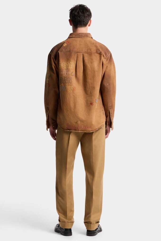 Getailleerde katoenen rechte broek Getailleerde katoenen rechte broek
