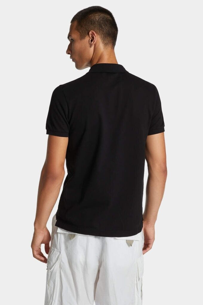Geverfde Dsquared2 Milano-polo met tennispasvorm Geverfde Dsquared2 Milano-polo met tennispasvorm
