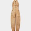 Geverfde jumpsuit in utility-stijl met distressed-look Geverfde jumpsuit in utility-stijl met distressed-look