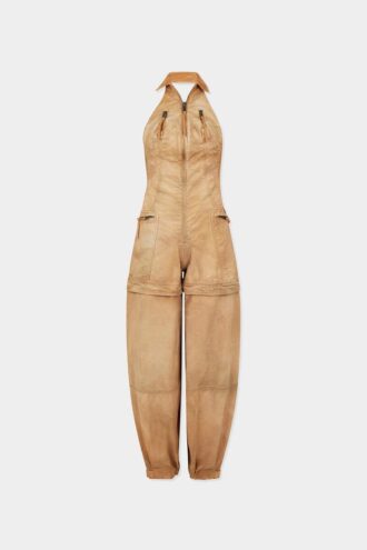Geverfde jumpsuit in utility-stijl met distressed-look