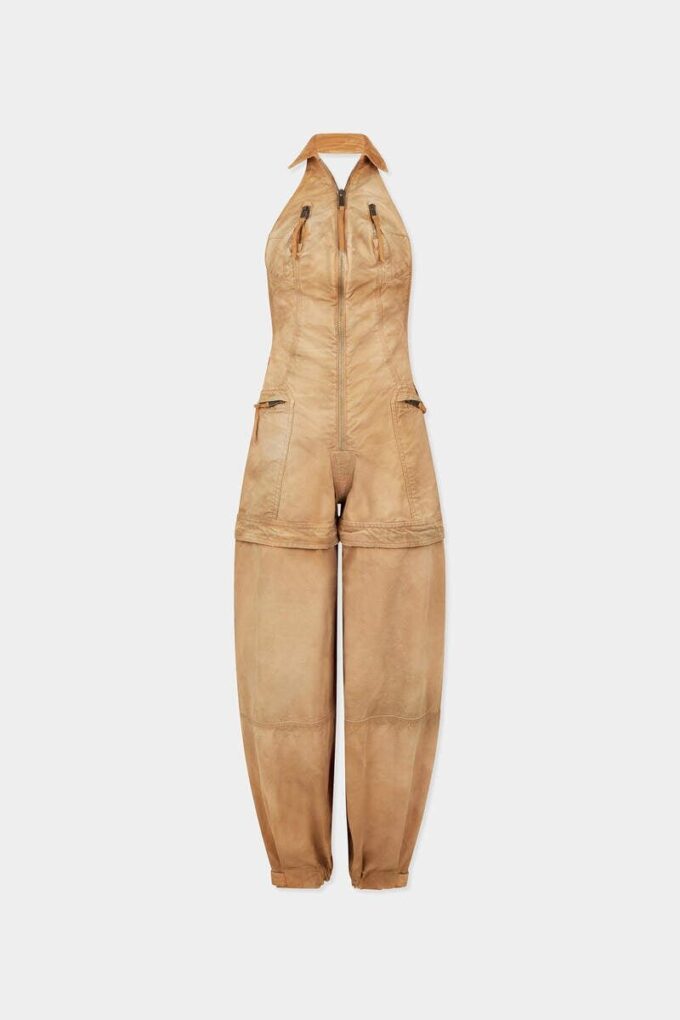 Geverfde jumpsuit in utility-stijl met distressed-look Geverfde jumpsuit in utility-stijl met distressed-look