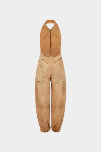 Geverfde jumpsuit in utility-stijl met distressed-look