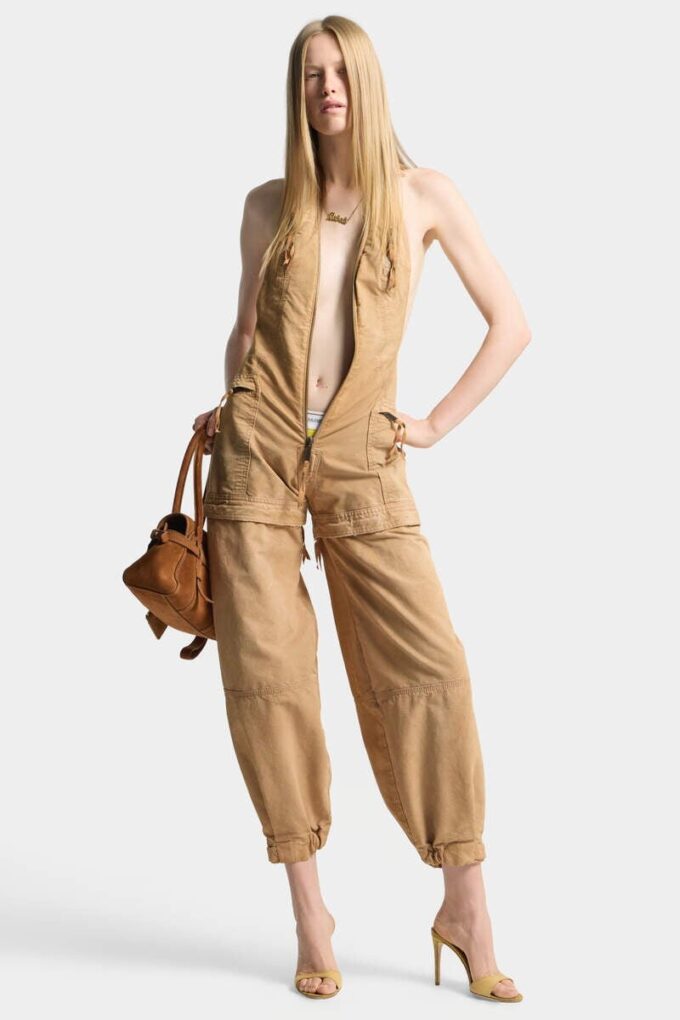 Geverfde jumpsuit in utility-stijl met distressed-look Geverfde jumpsuit in utility-stijl met distressed-look