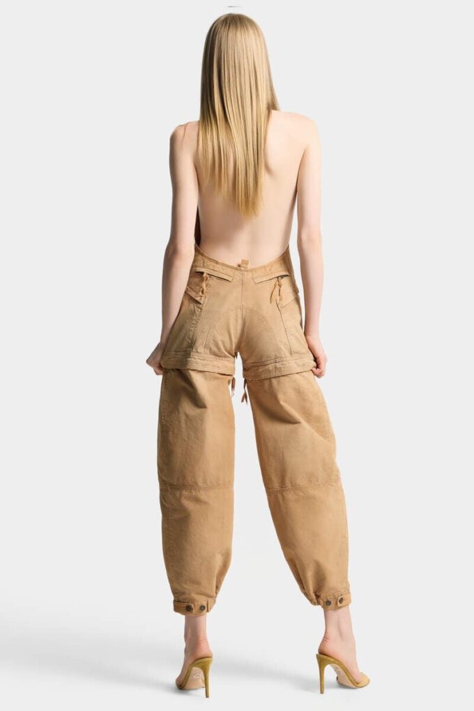 Geverfde jumpsuit in utility-stijl met distressed-look Geverfde jumpsuit in utility-stijl met distressed-look