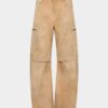 Geverfde utility-broek met distressed look Geverfde utility-broek met distressed look