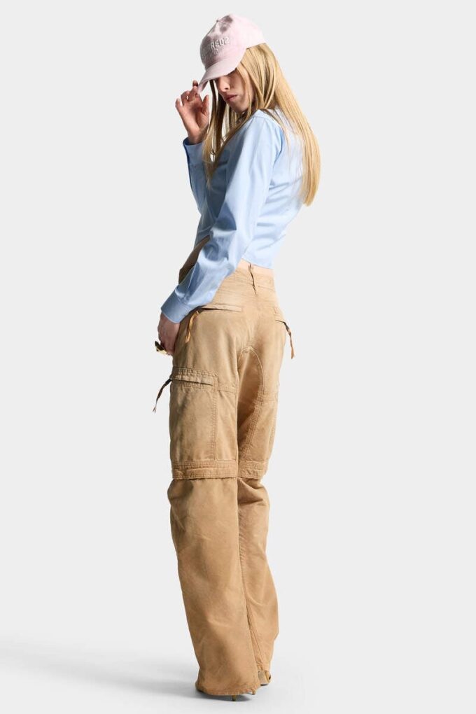 Geverfde utility-broek met distressed look Geverfde utility-broek met distressed look