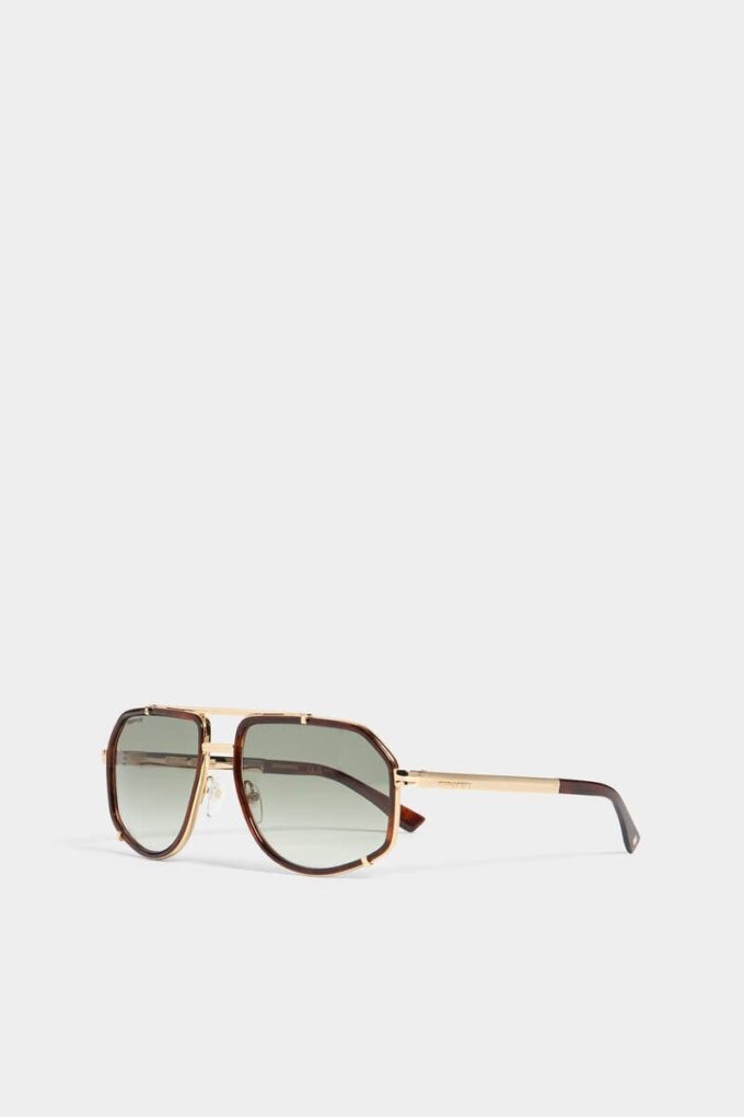 Goudkleurige Hype Green-zonnebril Goudkleurige Hype Green-zonnebril