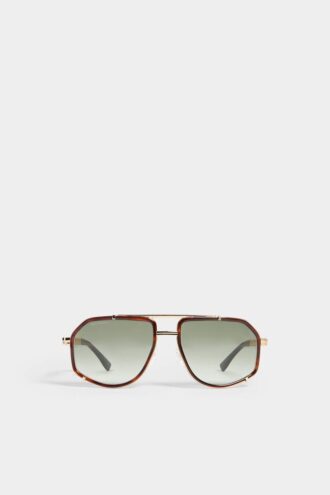 Goudkleurige Hype Green-zonnebril