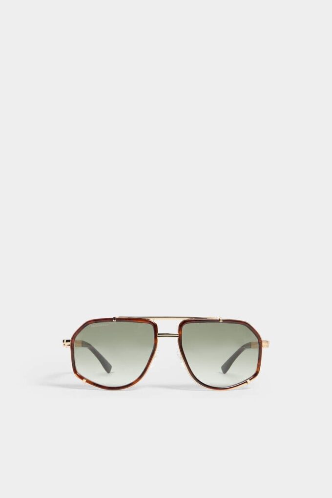 Goudkleurige Hype Green-zonnebril Goudkleurige Hype Green-zonnebril