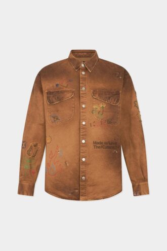 Handgemaakt Scribbles-overhemd Handgemaakt Scribbles-overhemd