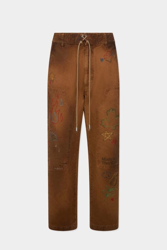 Handgemaakte Scribbles rechte broek Handgemaakte Scribbles rechte broek