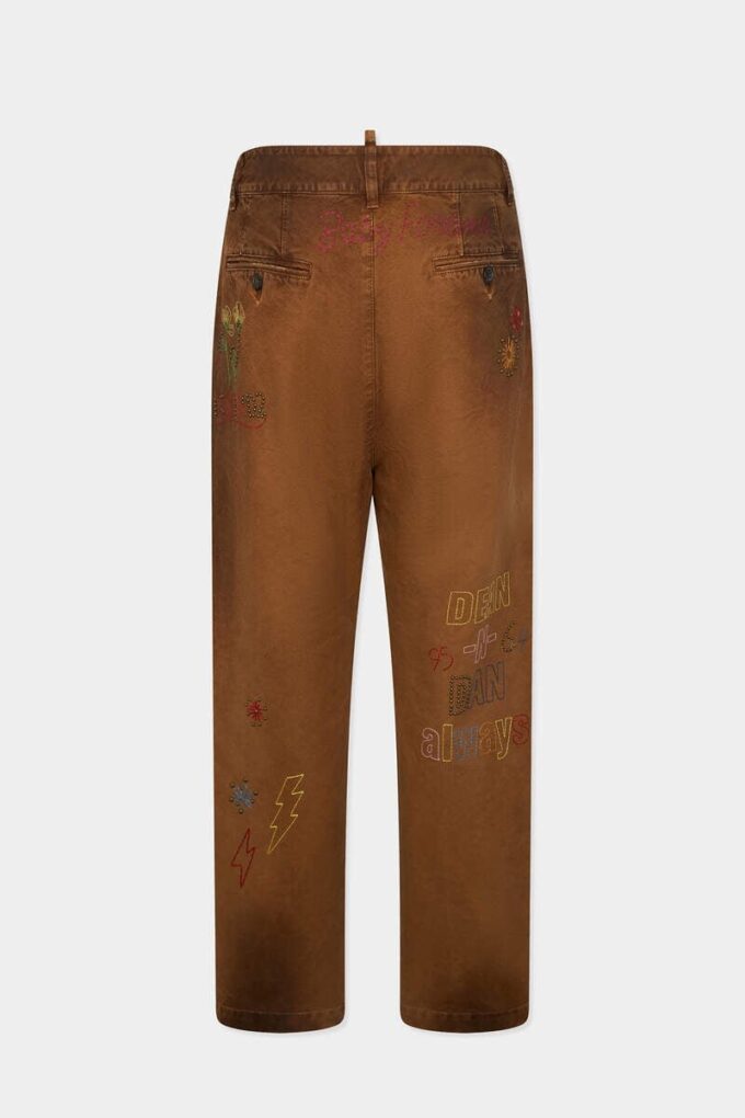 Handgemaakte Scribbles rechte broek Handgemaakte Scribbles rechte broek
