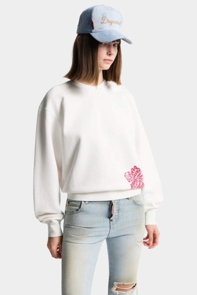 Hibiscus Just Right Fit Sweatshirt met ronde hals Hibiscus Just Right Fit Sweatshirt met ronde hals