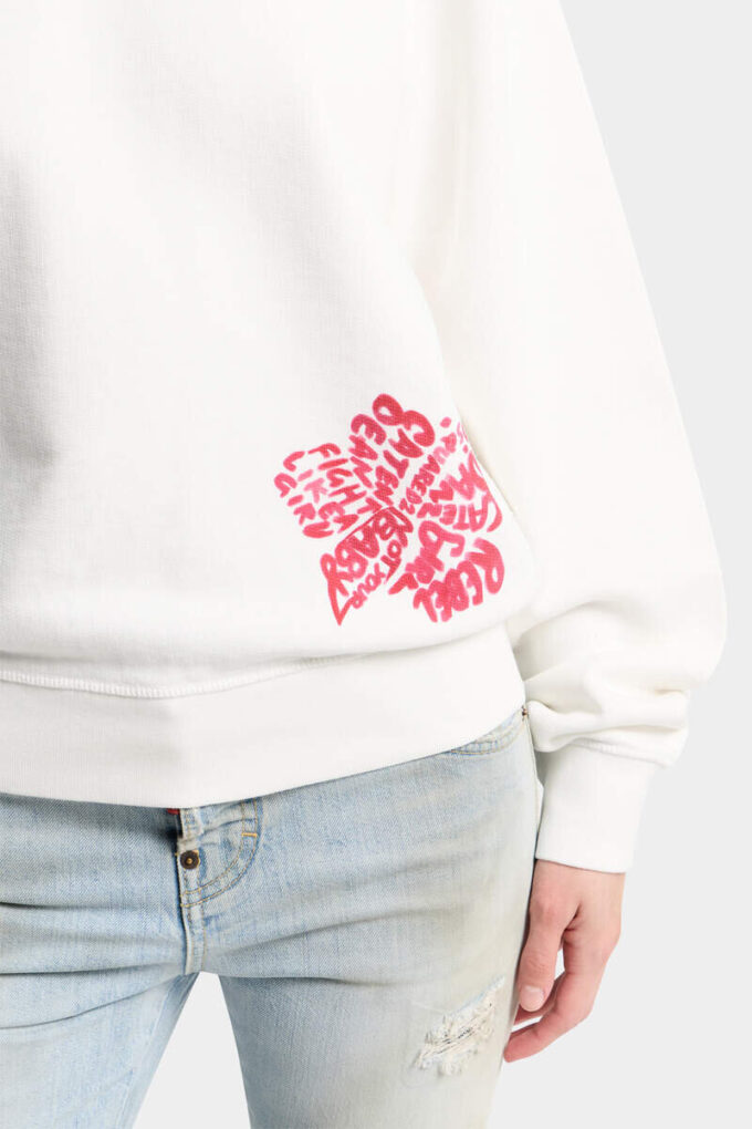 Hibiscus Just Right Fit Sweatshirt met ronde hals Hibiscus Just Right Fit Sweatshirt met ronde hals