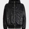 Hoodie met ritssluiting van imitatieleer Hoodie met ritssluiting van imitatieleer