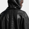 Hoodie met ritssluiting van imitatieleer Hoodie met ritssluiting van imitatieleer
