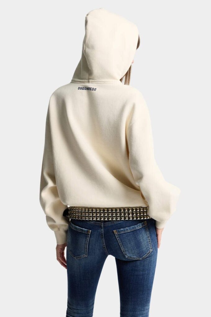Hoodie met vintage vervaagde print, korte broeken en wijde pasvorm Hoodie met vintage vervaagde print, korte broeken en wijde pasvorm