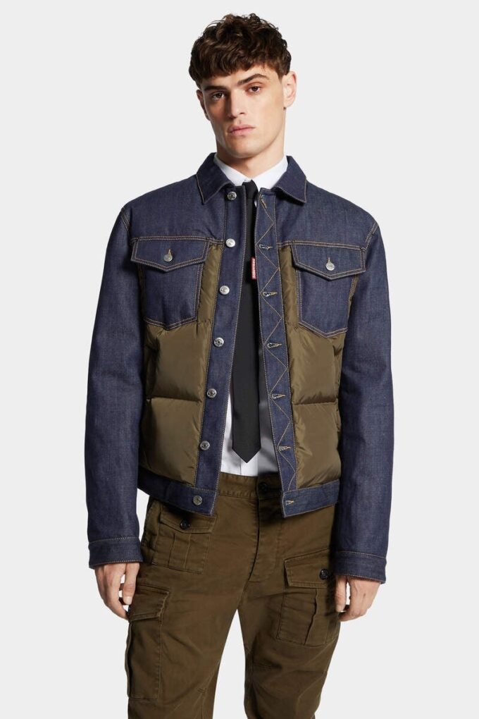 Hybride puffer-Jeans-jas Hybride puffer-Jeans-jas