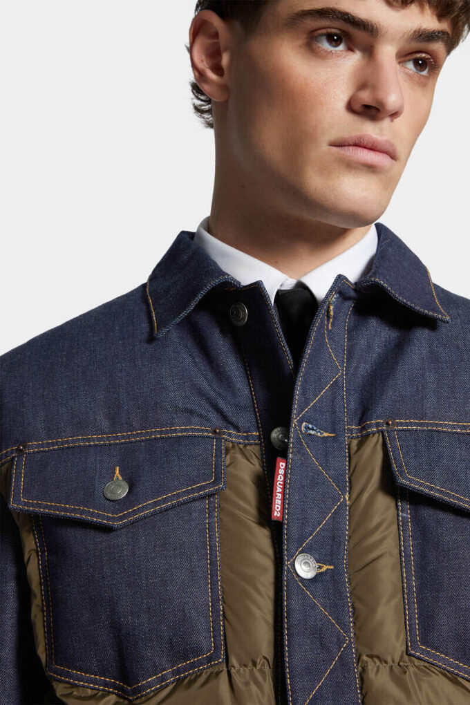 Hybride puffer-Jeans-jas Hybride puffer-Jeans-jas