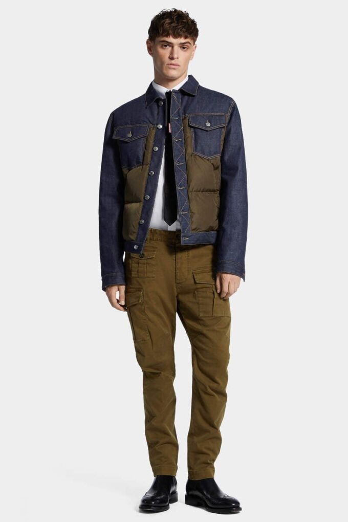 Hybride puffer-Jeans-jas Hybride puffer-Jeans-jas